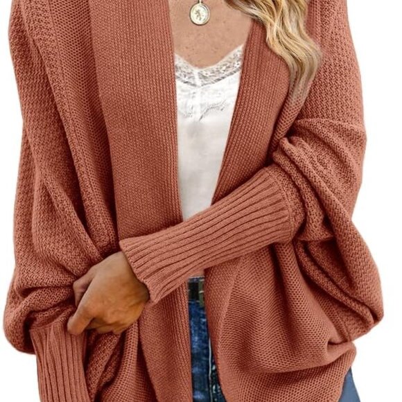 Cable Knitted Oversized Wrap Cardigan Sweater - Picture 4 of 4